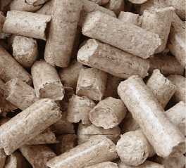 Pellets produced from pine