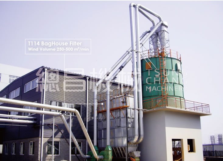 T114 baghouse filter, air volume 250-500 m3/min