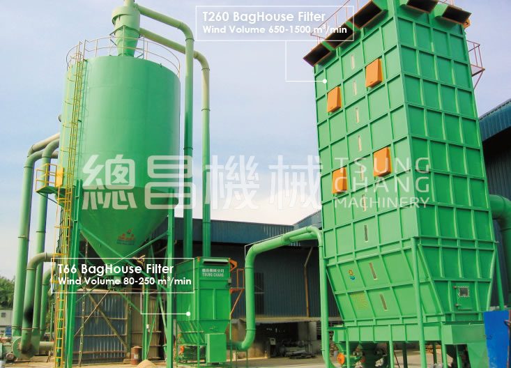 T66 and T260 baghouse filters installed on site